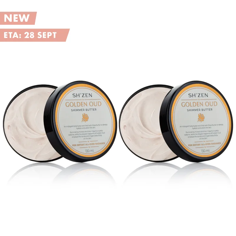 2 x NEW Golden Oud Shimmer Butter 130ml